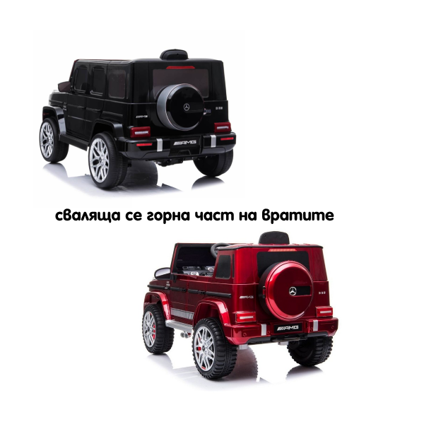 Продукт Акумулаторен джип Licensed Mercedes AMG G63, 12V с меки гуми и кожена седалка - 0 - BG Hlapeta